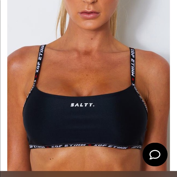 White fox Soaked Bikini Top Black - Picture 6 of 7